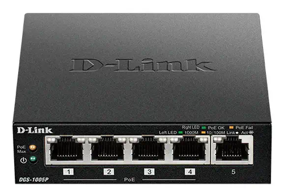 D-Link DGS-1005P/E commutateur réseau Non-géré Gigabit Ethernet (10/100/1000) Connexion Ethernet, su_0