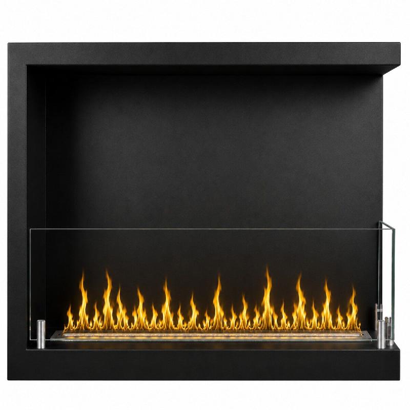 Divina Fire Cheminée D'Angle Intégrée Au Bioéthanol, Bio-Cheminée D'Angle 60X45 Sutri 60 Dx - noir 8055829980417_0