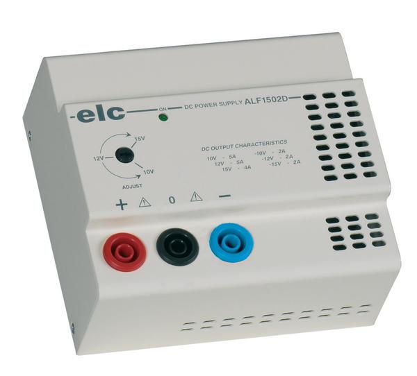 ALIMENTATION CONTINU ET STABILISÉE À DÉCOUPAGE, 60W, +/-10V À 15V/2A, 12V/5A, 24V/2A - ELCALF1502D