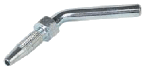 Embout coudé 45° Ø 4.10 X 8.75 avec rainure - 35 , 25 , 2 , 6 , 10_0