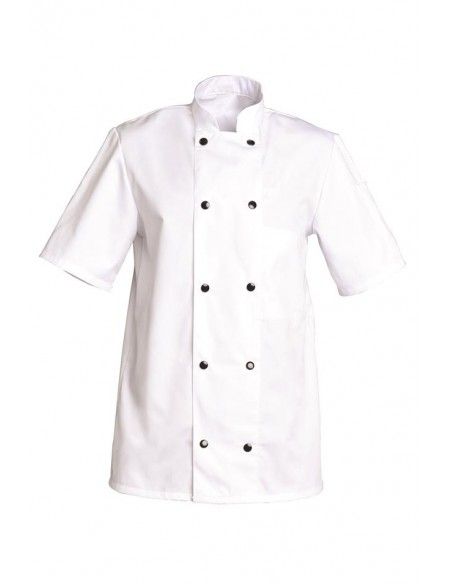 Fabcc00600 - Veste de cuisine SNV - manches courtes avec aération sous les bras et poches pratiques_0