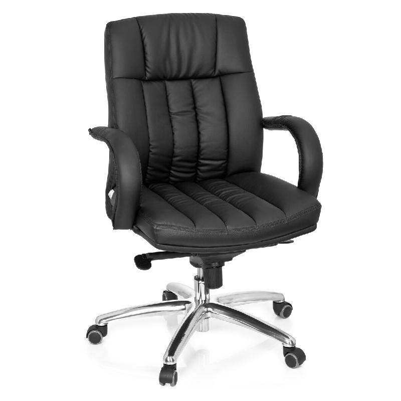 Fauteuil de direction XXL G 100 simili cuir noir hjh OFFICE - noir plastique 724250_0