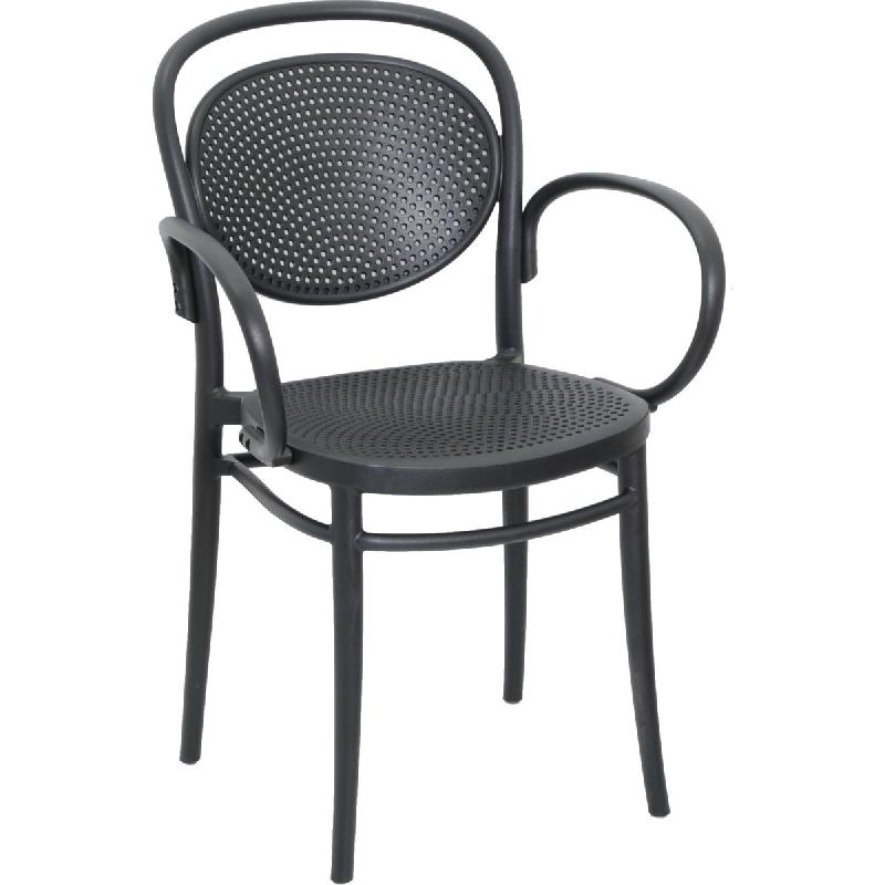 Fauteuil MARCELXL polypropylène - Fauteuil de terrasse contemporain - Poly Design - Empilable_0