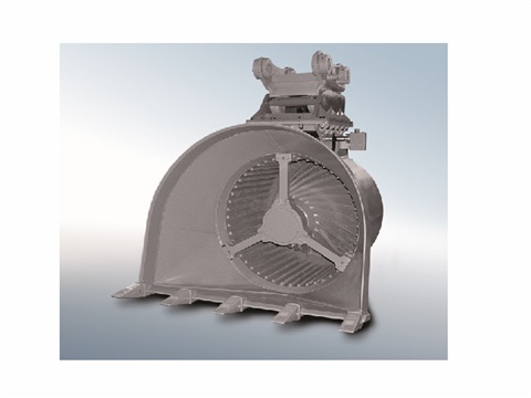 Godet giratoire 1100 - Modèle avec réglage granulométrie Ø 10-120 mm et capacité SAE 1 mc_0