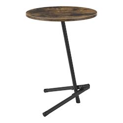 Helloshop26 - Table d'appoint ronde 55 x 40 cm effet bois foncé 03_0008642 - 3001944547764_0