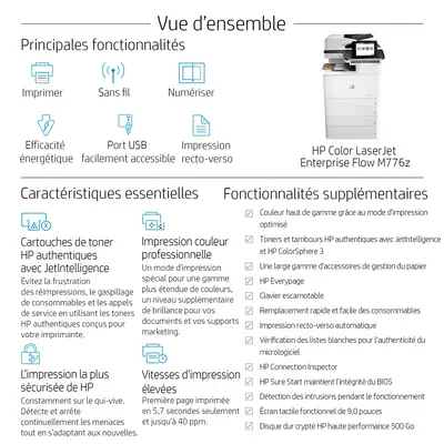 Imprimante multifonction HP Color LaserJet Enterprise Flow M776z_0