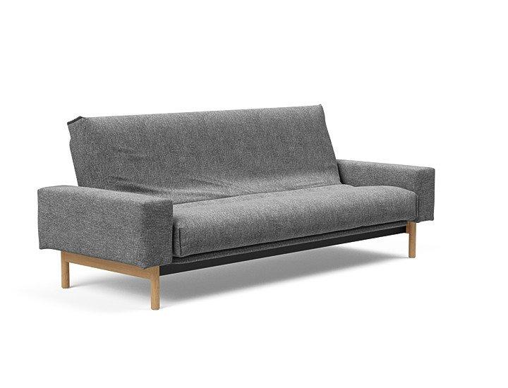 Innovation Living - Canapé design multifonction Mimer convertible lit 140x200cm en tissu Mixed Dance Grey_0