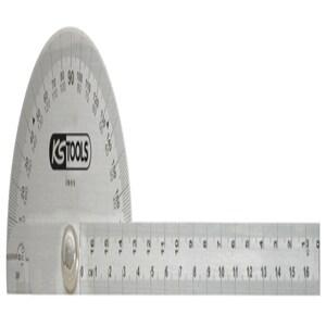 KS Tools 300.0700 Rapporteur d'angle INOX KS - Serrage central - secteur 90mm, règle 220mm - - 4042146067734_0