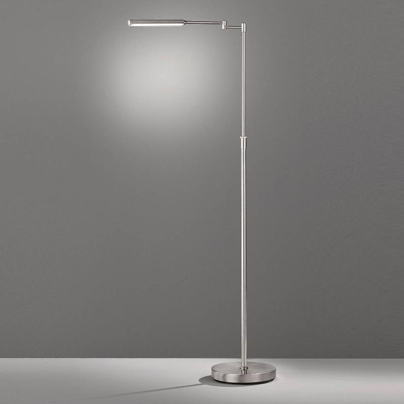 FISCHER & HONSEL LAMPE SUR PIED LED NAMI AVEC VARIATEUR D\'INTENSITÉ AU PIED, CCT, NICKEL