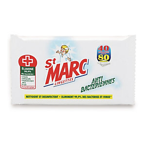 LINGETTES MULTI-USAGES ST-MARC ANTI BACTÉRIENNES
