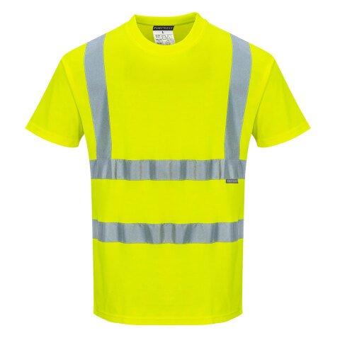 LOT DE 2 - PORTWEST S170 T-SHIRT HI-VIS MC COTON COMFORT JAUNE - TAILLE XXXL