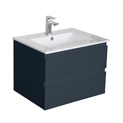 Meuble simple vasque 60cm SORRENTO Gris anthracite + vasque - blanc 3760232696361_0