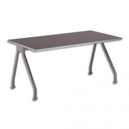 MT INTERNATIONAL BUREAU DROIT MIRAGE CHÊNE CLAIR PIÈTEMENT SILVER - DIMENSIONS : L160 X H736 X P80 CM