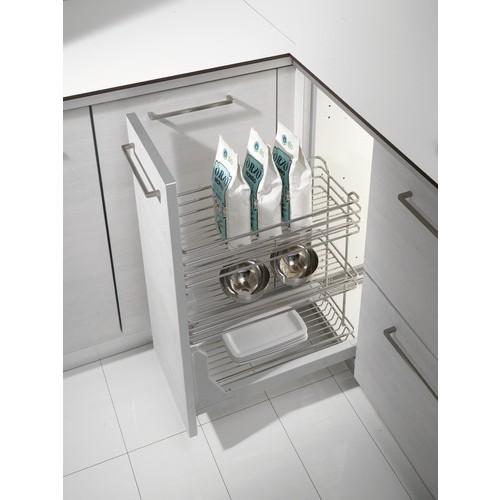 PANIERS EXTRACTIBLES MEUBLE DE CUISINE À 3 NIVEAUX - GOLD 1122-L264MM INOXA