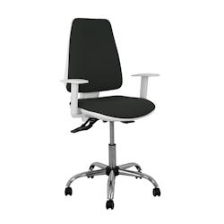 Piqueras y Crespo Silla Elche blanca asincro bali negro brazos regulables ruedas de parqué - noir multi-matériau 1014ASB840B5CRRP_0