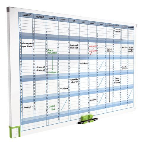 PLANNING MAGNÉTIQUE ANNUEL 12 COLONNES NOBO