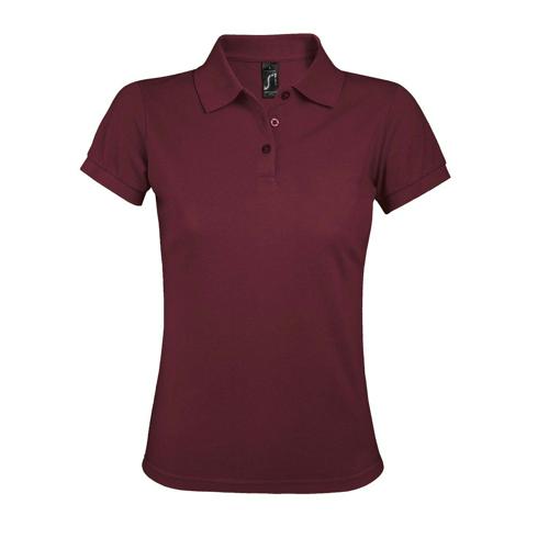 POLO PERSONNALISABLE FEMME PRIME EN POLYESTER BORDEAUX