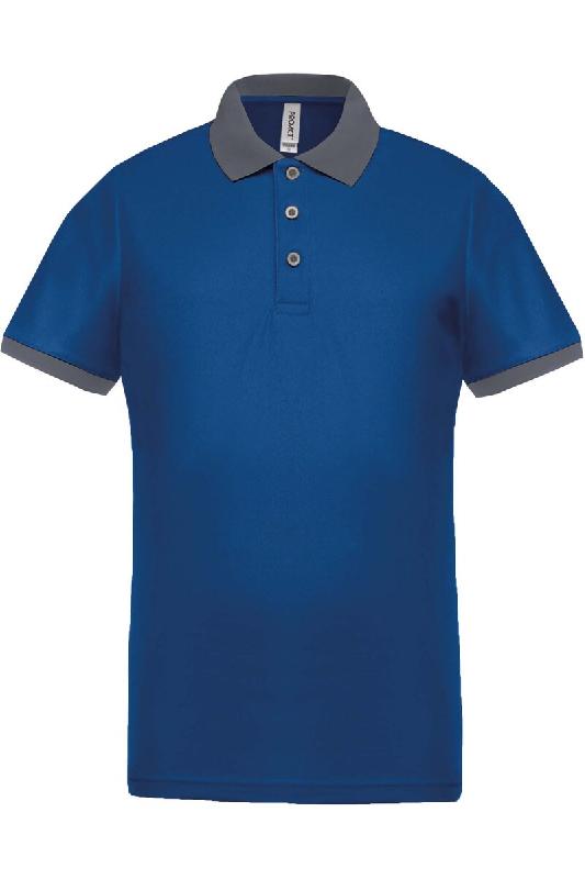 Polo piqué performance homme Sporty Royal Blue / sporty grey M 100% Polyester - M 3663639075046_0