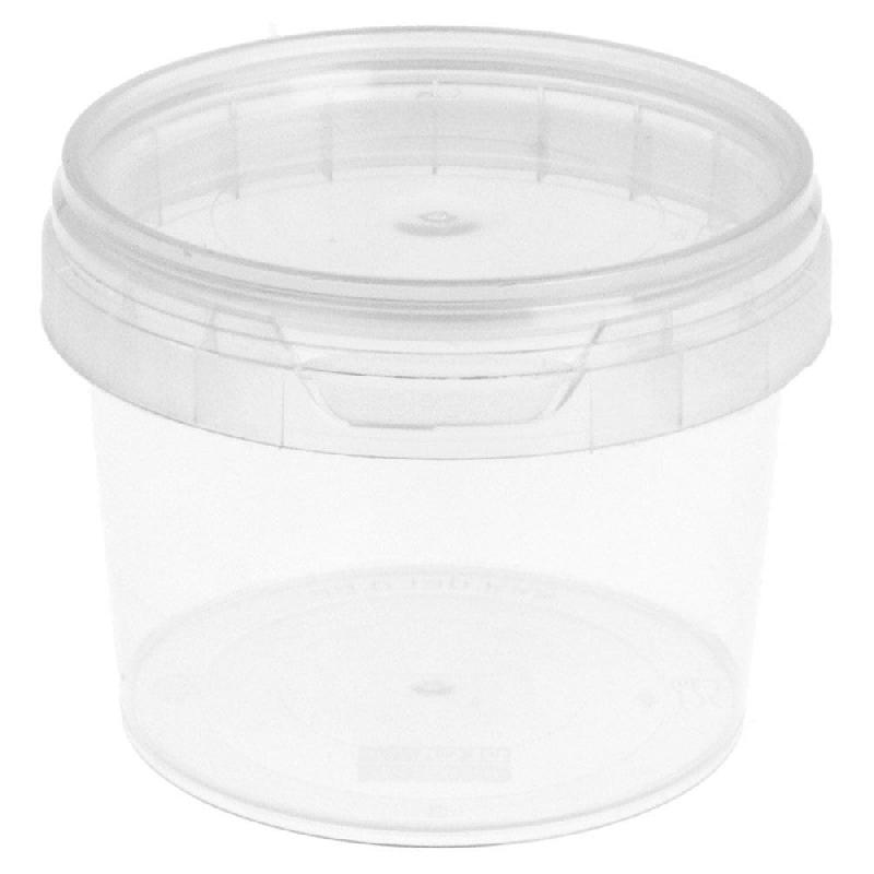 Pot rond transparent avec couvercle inviolable 120cc D6,9x5,2cm - par 1000_0