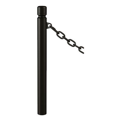 POTELET AGGLO Ø 76 MM À CHAINES 1 ANNEAU - ZINC NOIR 9005 - PROCITY
