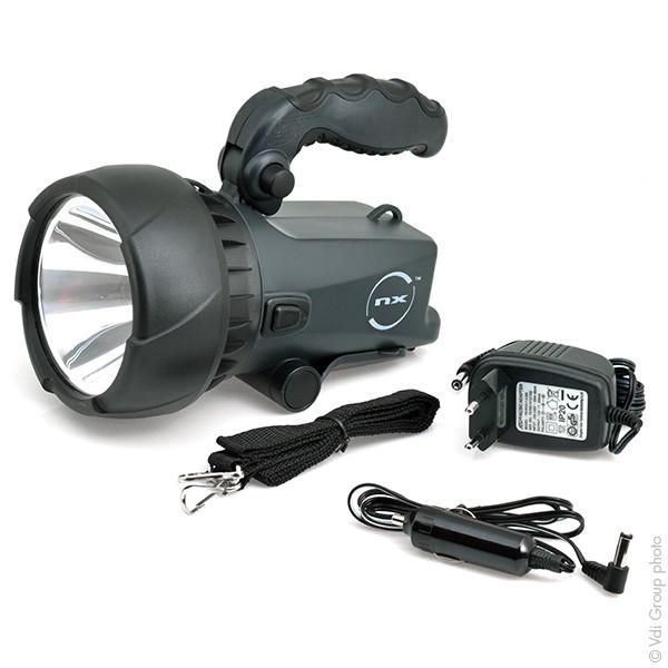 Projecteur LED portable NX 1W rechargeable - 10 000 lux - autonomie 6h - portée 400m - IP44_0