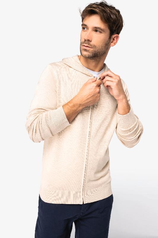 Pull écoresponsable à capuche en lyocell pour homme - Réf: NS906 - Coton biologique et TENCEL_0