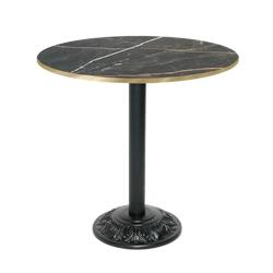 Restootab - Table style bistrot Ø70cm marbre samas chants laiton - noir TB-VRS-R70M-MB.SAMA-LAI_0