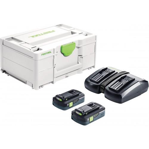 SET ÉNERGIE SYS AVEC 2 BATTERIES 18V 5,0 AH ET CHARGEUR TCL 6 DUO FESTOOL