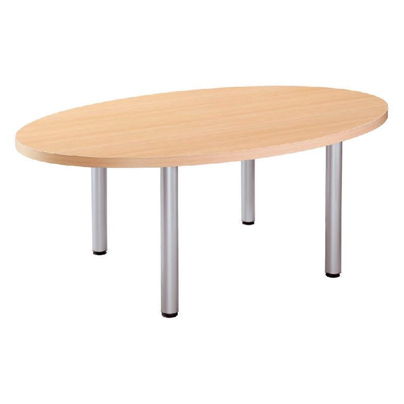 TABLE DE REUNION CONSUL- OVALE - L. 200 X P. 120 CM - CHENE