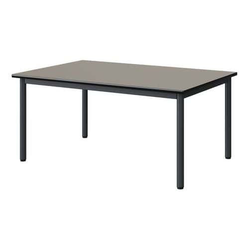 TABLE MALIBU 120X80 T2 4P STR ANTIB GRIS U727/NOIR GRIS 7016