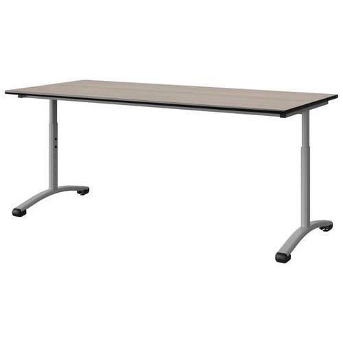 TABLE MALIBU 180X80 T3/T6 DL ST ANTIB ACACIA/NOIR GRIS 9006 - MANUTAN EXPERT