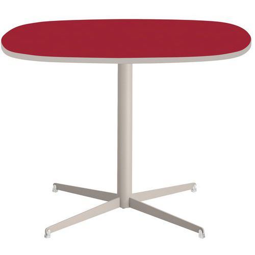 TABLE TAMARIS 100 X 100 PL.ROUGE/SABLE PIET.SABLE/TRANSP.