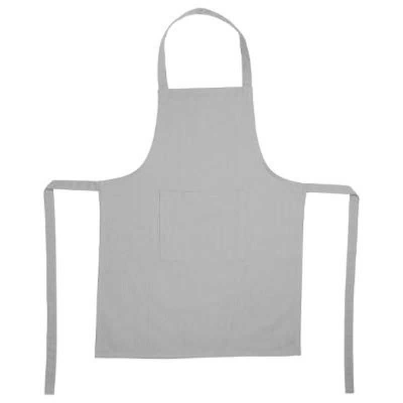 Tablier de cuisine en coton gris clair 80 cm - Paris Prix_0