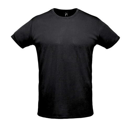 TEE-SHIRT PERSONNALISABLE DE SPORT EN POLYESTER NOIR