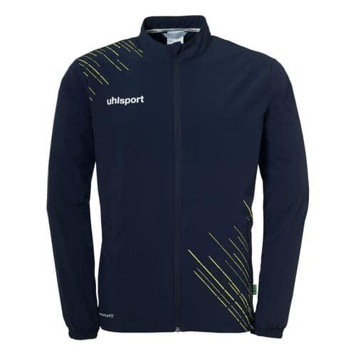 VESTE EVO WOVEN ENFANT - UHLSPORT - SCORE 26 BLEU MARINE/JAUNE FLUO