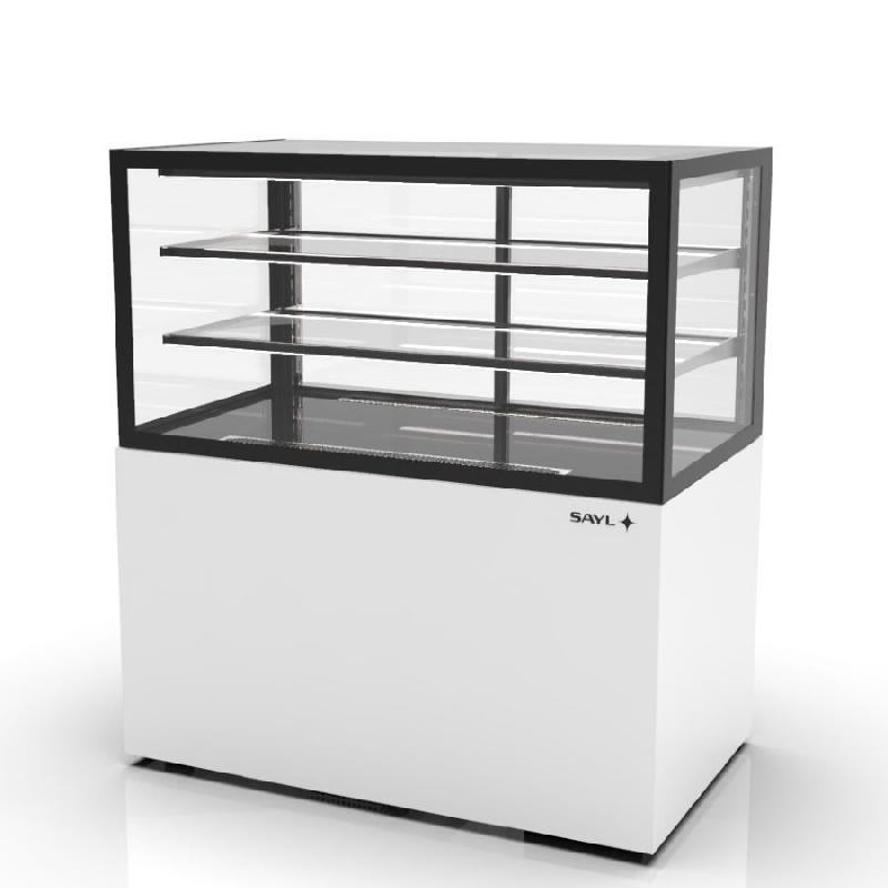 Vitrine neutre INTEGRA sur base - 1000 mm - 3 niveaux - H1100 mm - IN100/50-110N | Sayl Barcelona_0