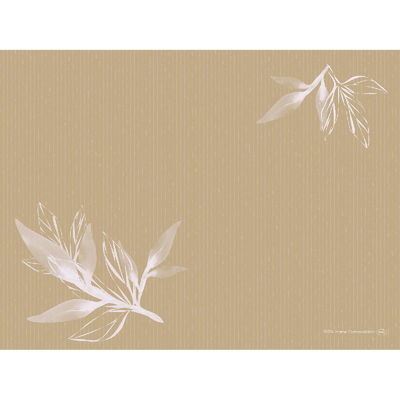 SET DE TABLE BRUN NON TISSÉ 40X30 CM BIO DUNICEL  (100 PIÈCES)