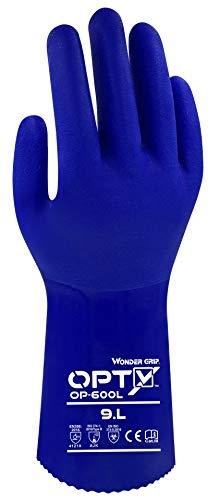 Wonder Grip OP-600L - Gants de protection chimique en PVC, triple revêtement, résistants aux solvants, acides et alcalins_0