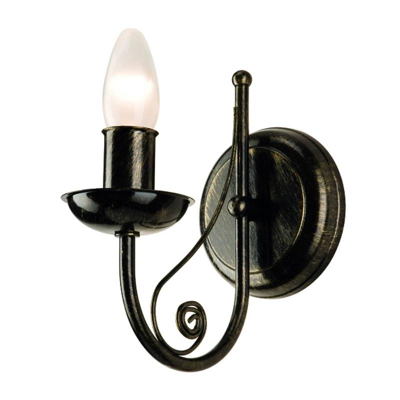 LAMKUR APPLIQUE AYLEEN EN ACIER SANS ABAT-JOUR, NOIRE