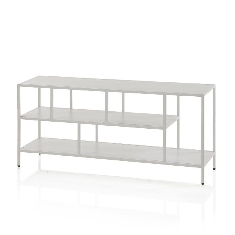 AQA Design Meuble TV ANGIE blanc en métal L.120 P.32 H.55,5 MP03017 - blanc métal MP03017_0