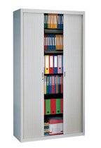 ARMOIRE HAUTE À RIDEAUX DÉMONTABLES CLASSIQUES 220 X 100 CM GRIS CLAIR