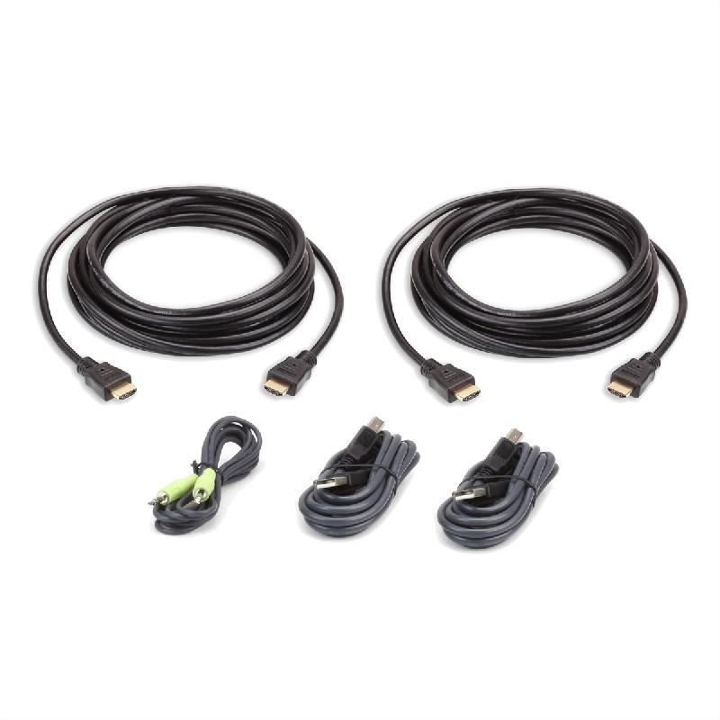 ATEN 2L-7D03UHX5 Kit de câbles KVM sécurisé deux affichages HDMI USB_0