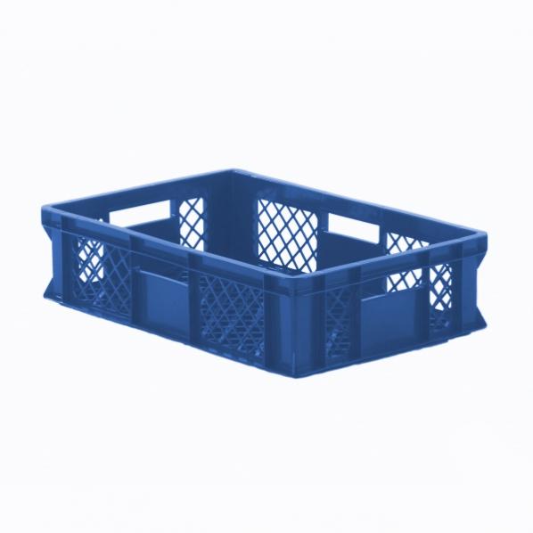 Bacs alimentaires ajourés 600x400 H150 Bleu - Polyéthylène haute densité - Rolléco_0
