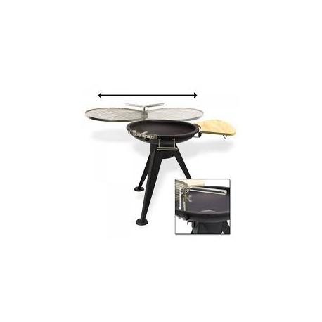 Barbecue de jardin au charbon de bois Hecht HGRENADA - grille rotative en acier inoxydable, réglable en hauteur_0