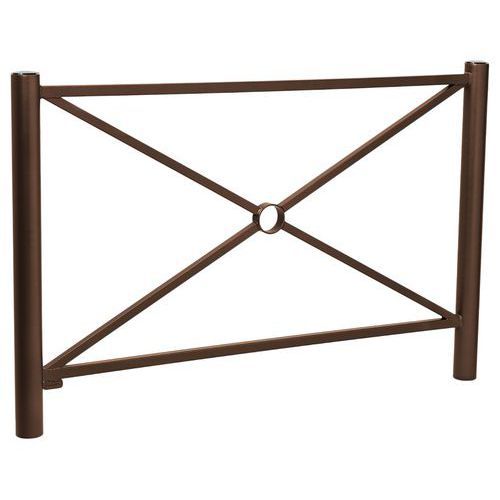 BARRIÈRE PROVINCE SIMPLE CROIX 1.57 M INOX ZINC MARRON 8017 - PROCITY