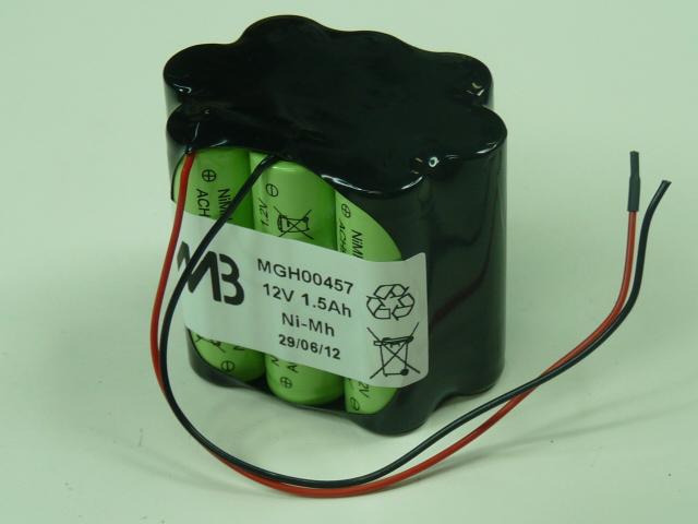 Batterie Nimh 10x AA NX 10S1P ST9 - 12V 1500mAh avec fils - Marque NX_0