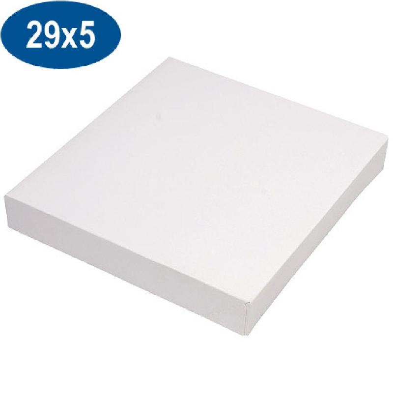 BOITE PÂTISSIÈRE EN CARTON BLANCHE 29X5 CM X 50 FIRPLAST