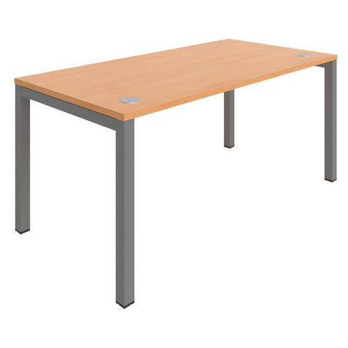 BUREAU DROIT ASTRO ARCHE 120X80 CM HÊTRE/ALU - BURONOMIC