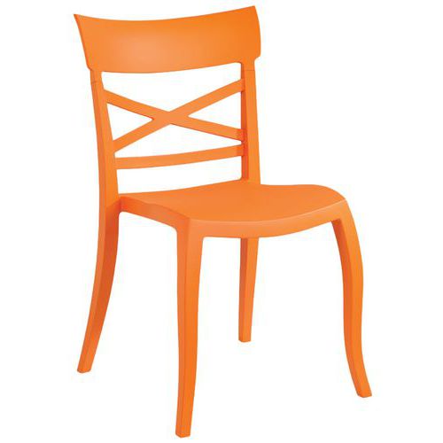CHAISE POLYPROPYLÈNE X SERA S ORANGE - STAMP