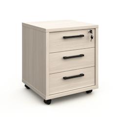 Deladeco Caisson de bureau mobile contemporain chêne clair Lexos - 3665367398138_0